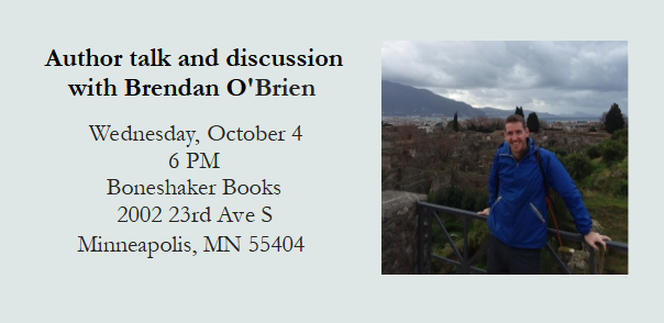 Book Talk: Brendan O’Brien—Homesick (10/4/23 6pm)